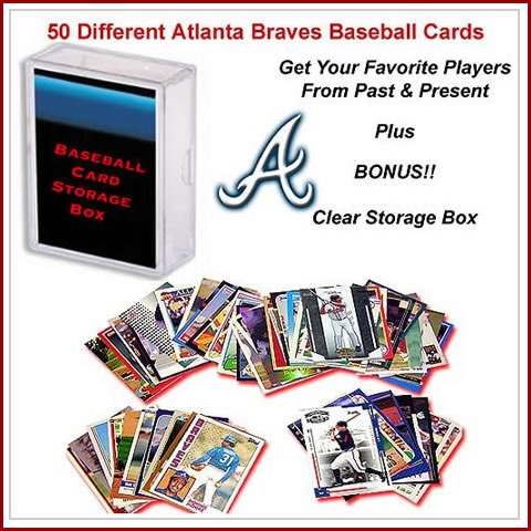 50 Assorted Atlantic Braves Baseball Cards
