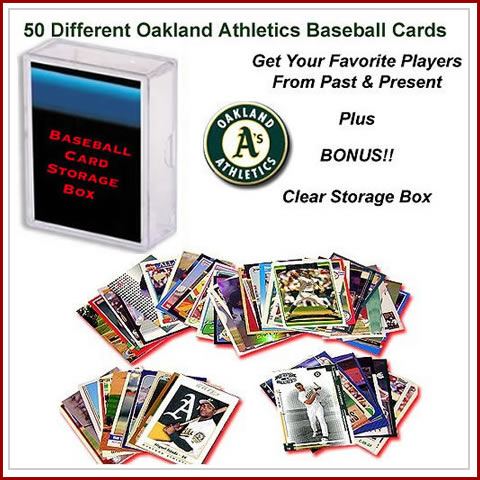 50 Assorted Oakland Athletics Baseball Cards