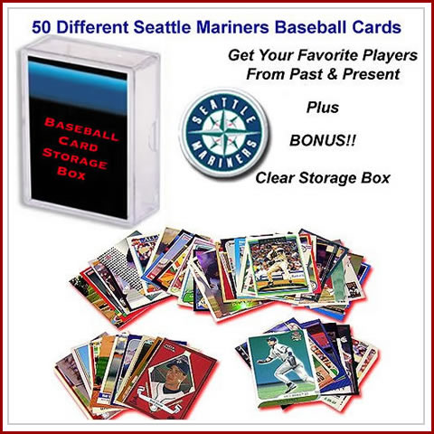 50 Assorted Seattle Mariners Baseball Cards