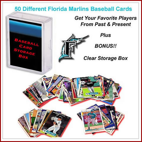 50 Assorted Florida Marlins Baseball Cards