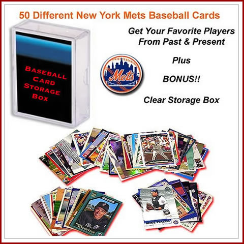 50 Assorted New York Mets Baseball Cards