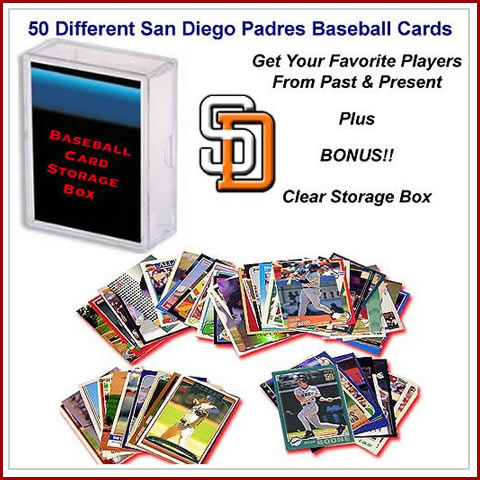 50 Assorted San Diego Padres Baseball Cards