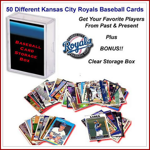 50 Assorted Kansas City Royals Baseball Cards