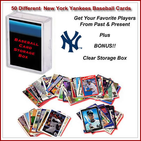 50 Assorted New York Yankees Baseball Cards